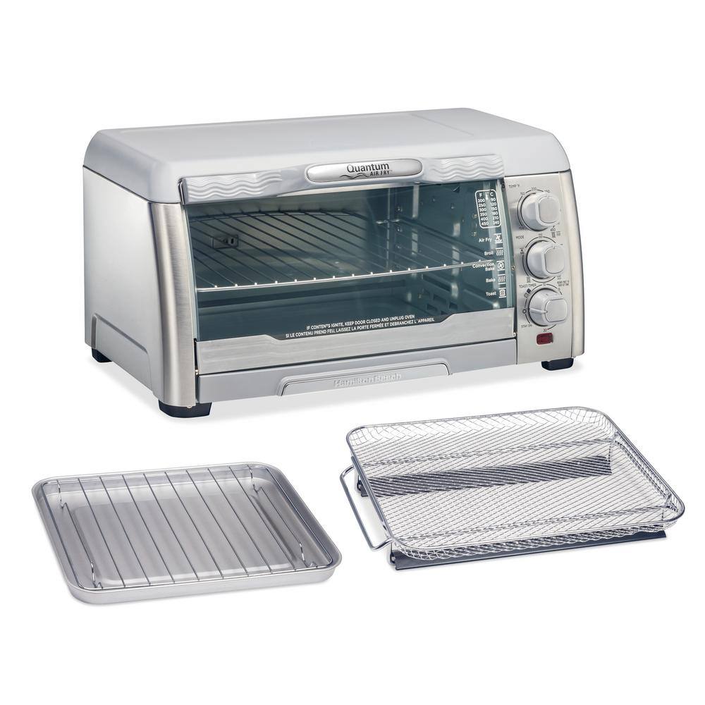 Hamilton Beach 1400 W 6-Slice Stainless Steel Toaster Oven with Quantum Air Fry Technology 31350