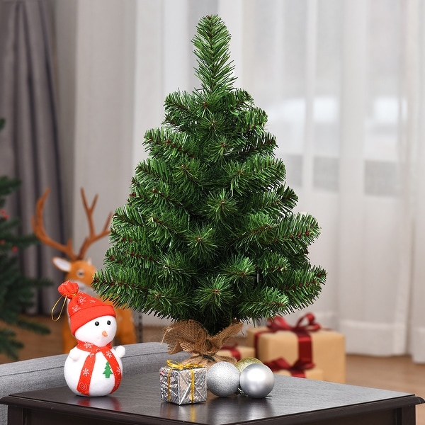 Costway 2Ft Season Decoration PVC Artificial Small Christmas Tree