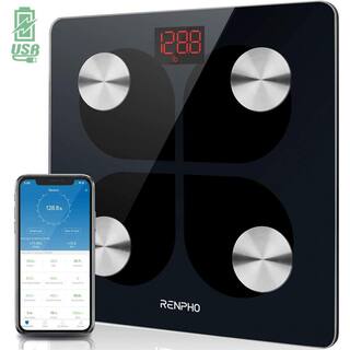 RENPHO Bluetooth Smart Body Scale with 13 metrics USB rechargeable Black PUS-ES-28ML-BK