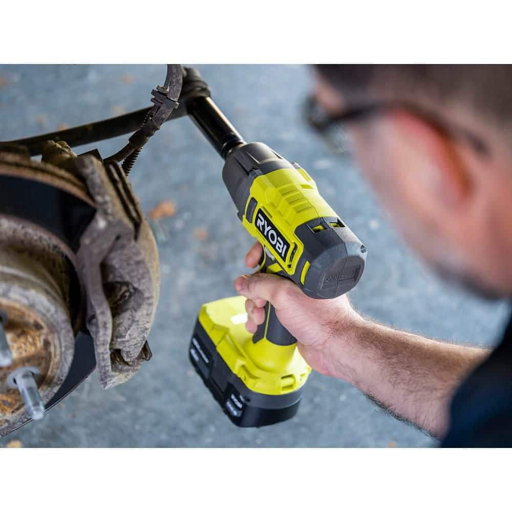 RYOBI ONE+ 18V Cordless 1/2 in. Impact Wrench Kit with 4.0 Ah Battery and Charger PCL265K1