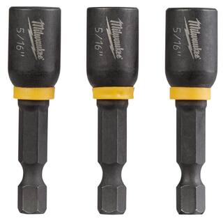 MW SHOCKWAVE Impact Duty 516 in. x 1-78 in. Black Oxide Magnetic Nut Driver Drill Bit (3-Pack) 49-66-4523