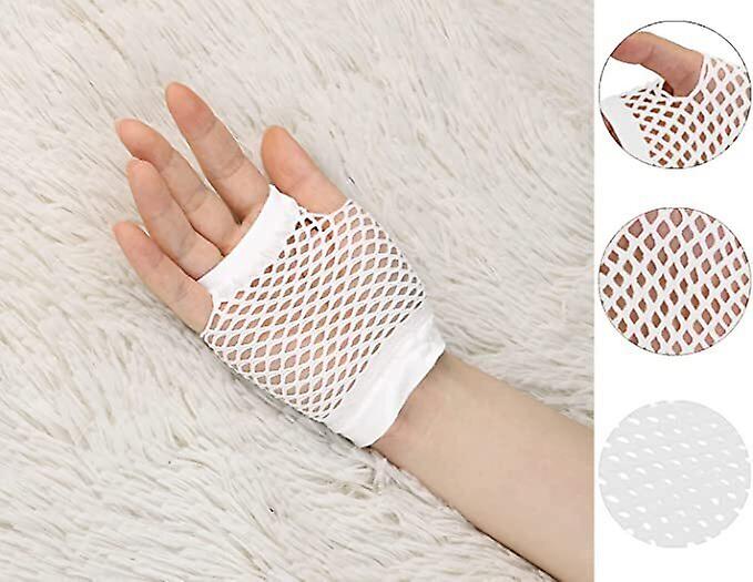 24X fishnet gloves fingerless wrist length 70s 80s women  costume party bulk