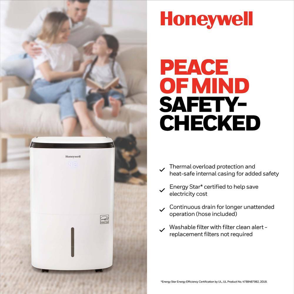 Honeywell Smart WiFi Energy Star Dehumidifier for Basements  Large Rooms Up to 4000 sq. ft. with Alexa Voice Control TP70AWKN