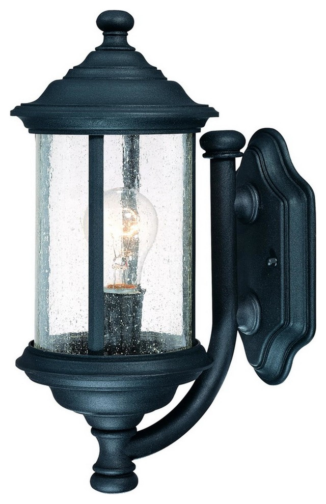 Dolan Designs Walnut Grove   One Light Outdoor Wall Mount  Black Finish   Traditional   Outdoor Wall Lights And Sconces   by Lampclick  Houzz