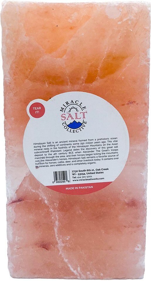 Miracle Salt Collective Natural Himalayan Salt Lick， 4.4-lb brick