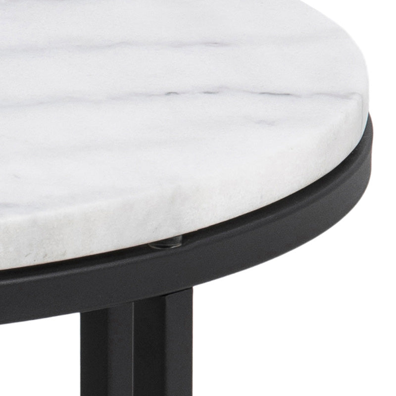 JOSS Side Table Marble 55cm - White