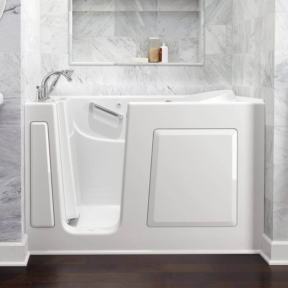 American Standard Exclusive Series 60 in. x 30 in. Left Hand Walk-In Air Bath Bathtub with Quick Drain in White 3060.409.ALW-PC