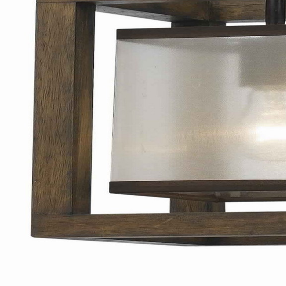 Benjara BM223702 60 Watt Mini Pendant with Wooden ...