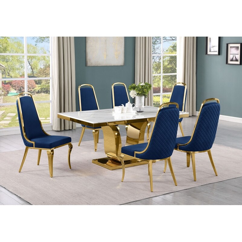 Best Quality Furniture D320 SC314 7 Dining Set with 66\