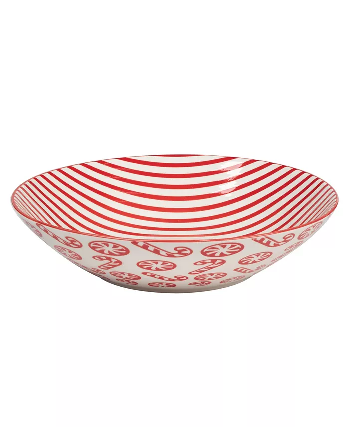 Certified International Peppermint Candy 40 oz Soup Bowls Set of 6 Service for 6