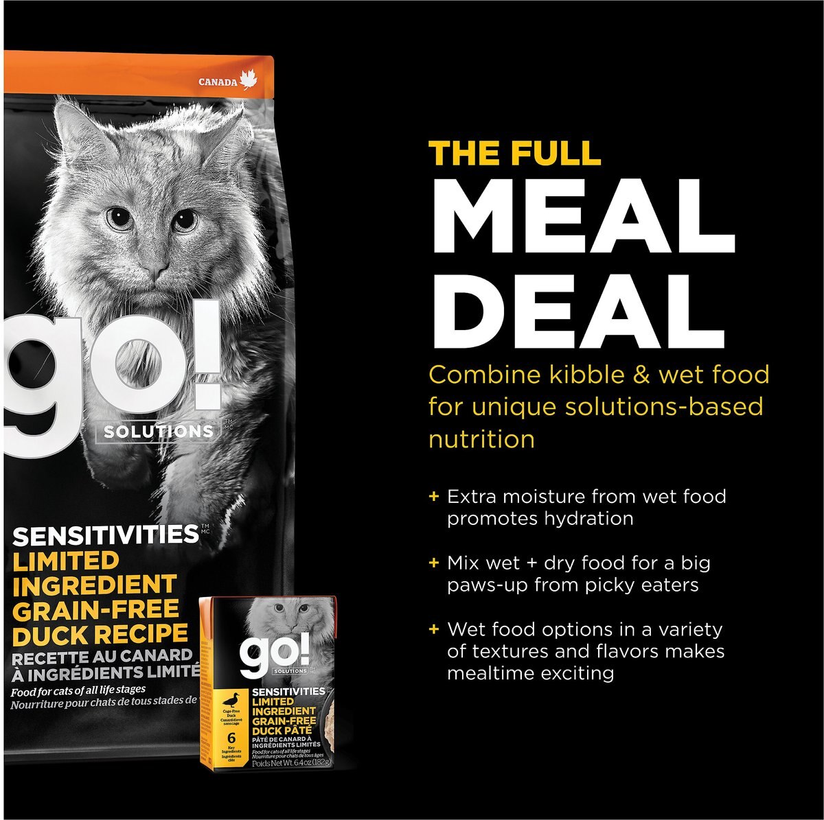 Go! SENSITIVITIES Limited Ingredient Duck Grain-Free Dry Cat Food