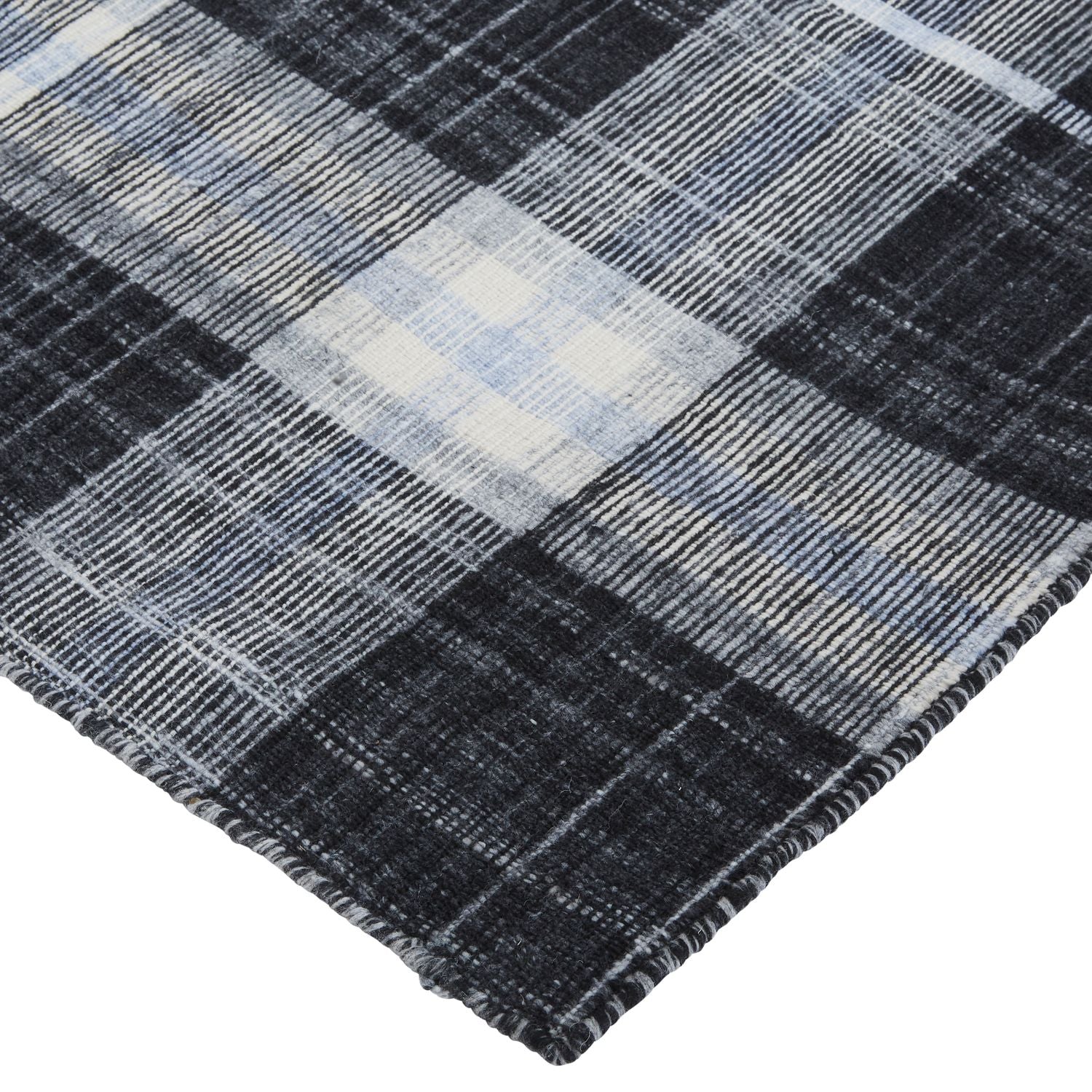 Moya Flatweave Black and White Rug by BD Fine