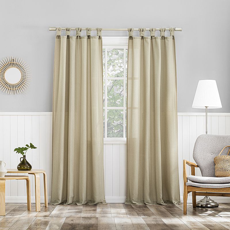 No. 918 Hathaway Semi-Sheer Twist Tab Top 1 Curtain Panel