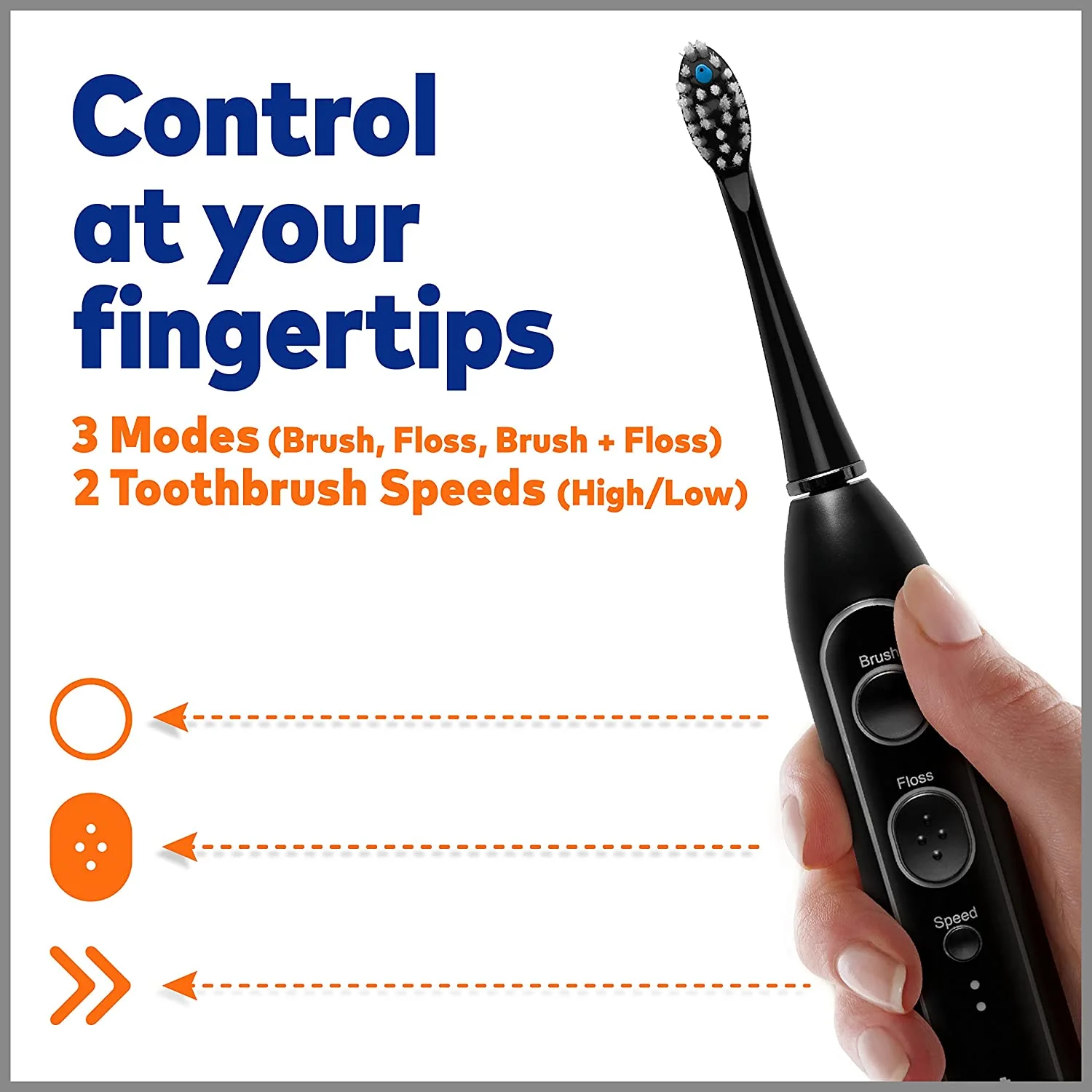 Waterpik Sonic-Fusion 2.0 Professional Flossing Toothbrush  Electric Toothbrush and Water Flosser Combo In One  Black