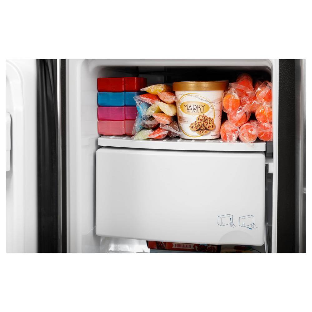 GE 25.3 cu. ft. Side by Side Refrigerator in Fingerprint Resistant Stainless Steel Standard Depth GSS25GYPFS