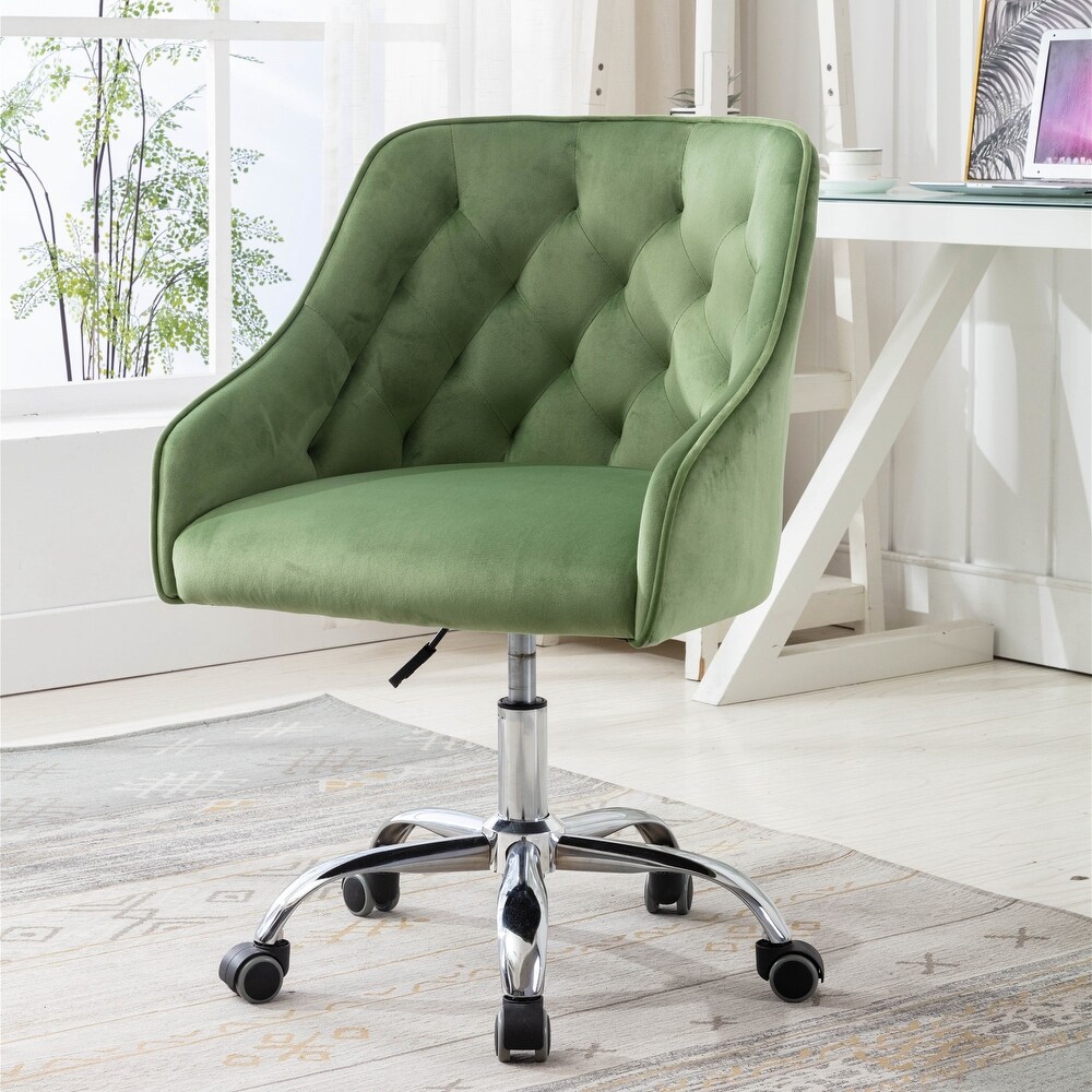 Modern Velvet Swivel Shell Chair for Living Room/ Modern Leisure office Chair Adjustable Lift Height