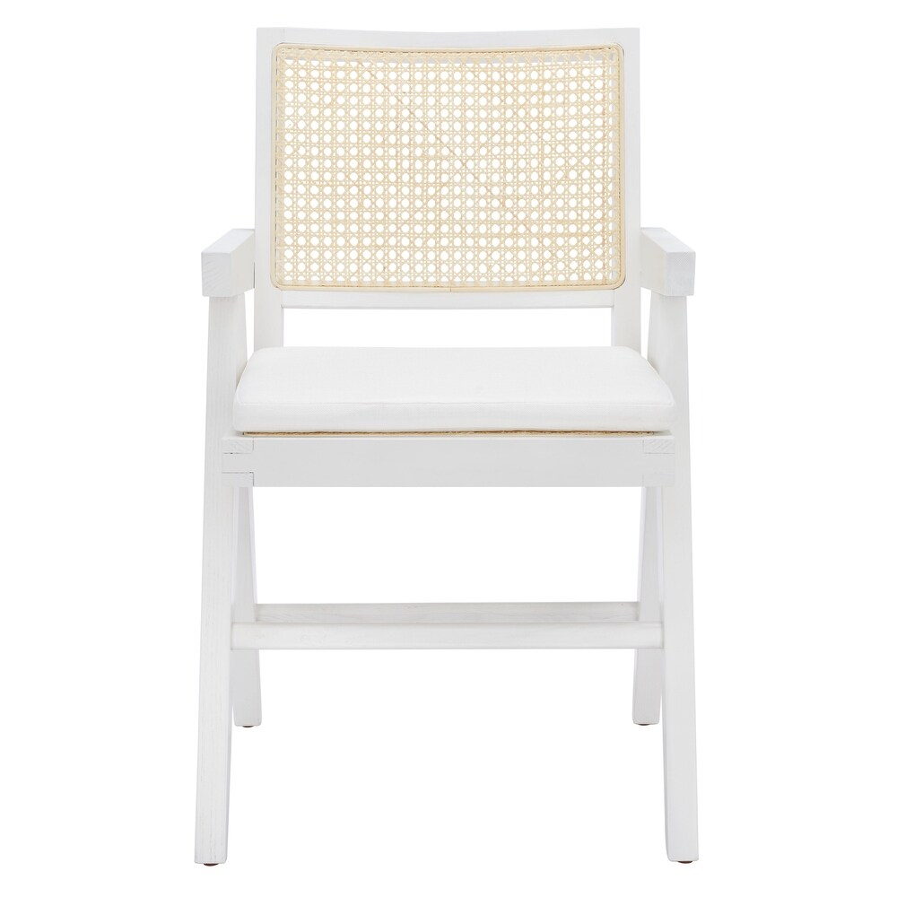 SAFAVIEH Couture Colette Rattan Arm Chair   21 in. W x 23 in. D x 34 in. H