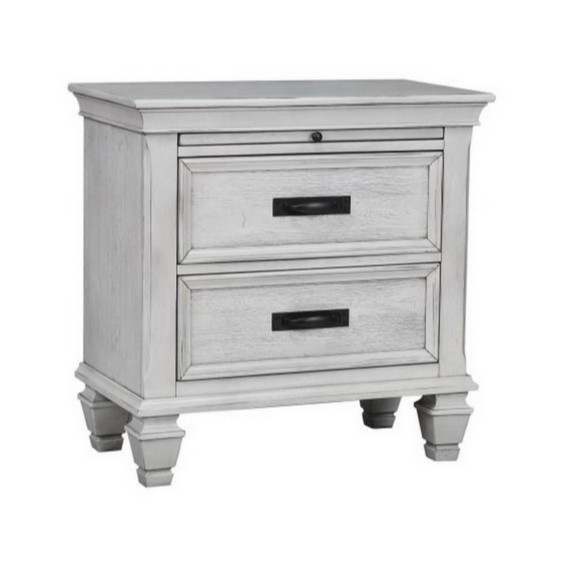 Benzara BM182751 Wooden Nightstand with 2 Drawers ...