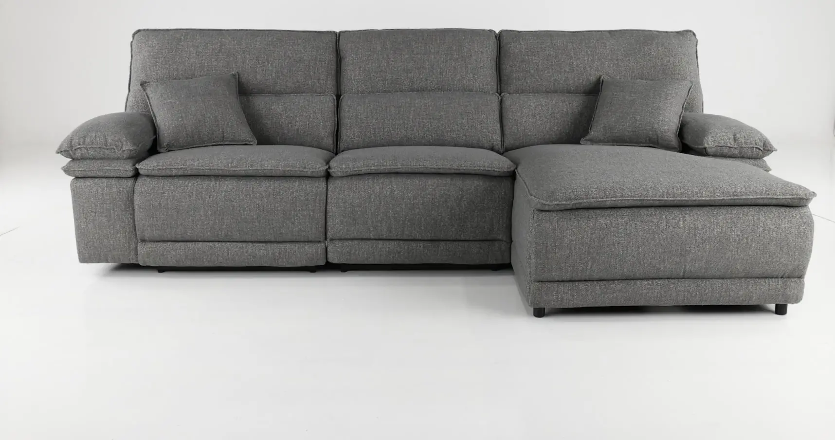 Merino Charcoal Gray 3-Piece Right Chaise Power Reclining Sofa