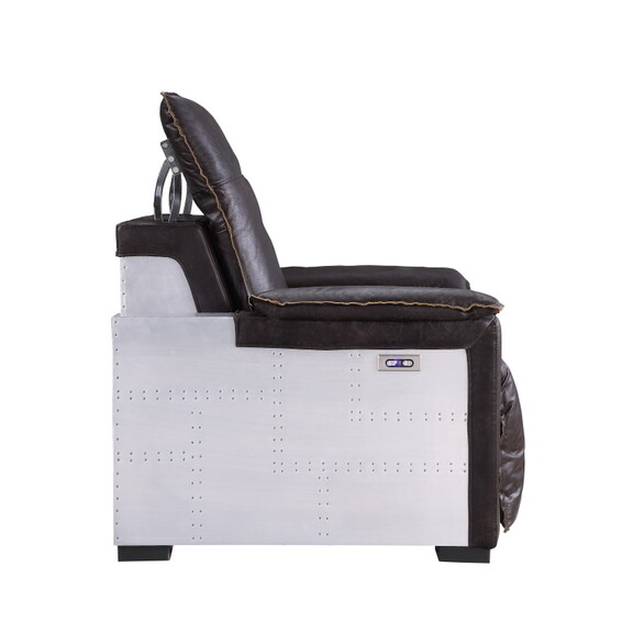 ACME Nernoss Power Motion Recliner  Dark Grain Bro...