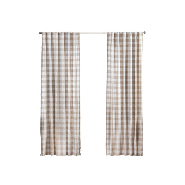 Farmhouse Living Buffalo Check Single Window Curtain Panel Elrene Home Fashions