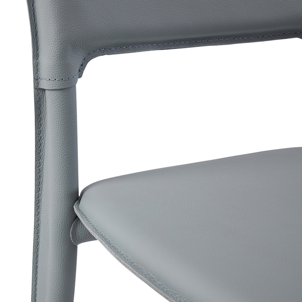 Metro Top Grain Leather Side Chair   Contemporary   Dining Chairs   by Maria Yee Inc  Houzz