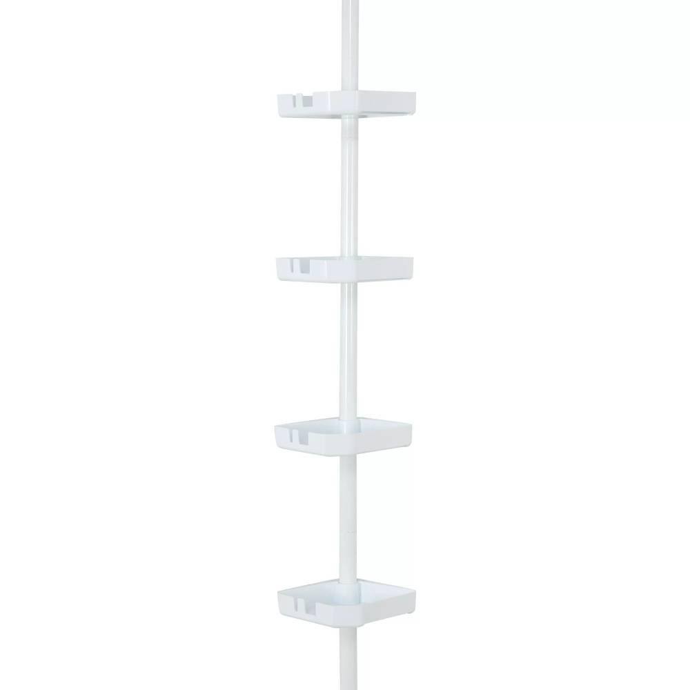 Dyiom 4 Shelf Tension Corner Shower Organizer Shower Caddy in White 279143817