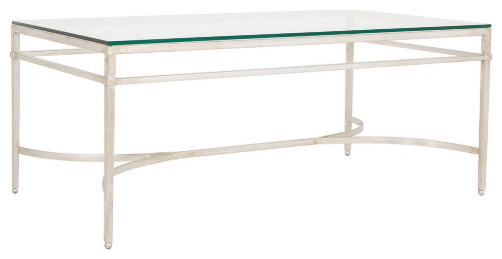 Gatti Antique Silver Glass Cocktail Table   Contemporary   Coffee Tables   by AED Luxury Home Decor  Houzz