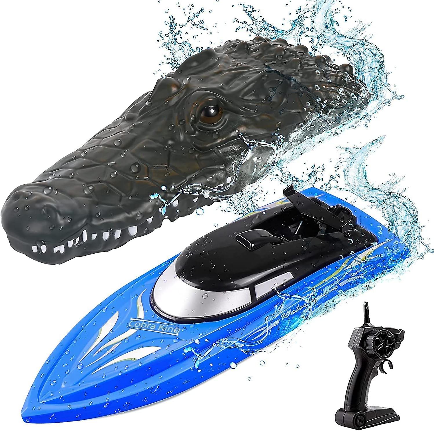 2 In 1 Remote Control Boat With Crocodile Shell， 2.4ghz Remote Controlled Boat For Pools， Kid's Pool Boat With Rechargeable Battery， Pool Toy Lake Toy