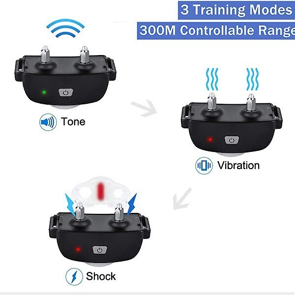 PATPET P301 1000ft Remote Dog Bark Control and Training Shock Collar