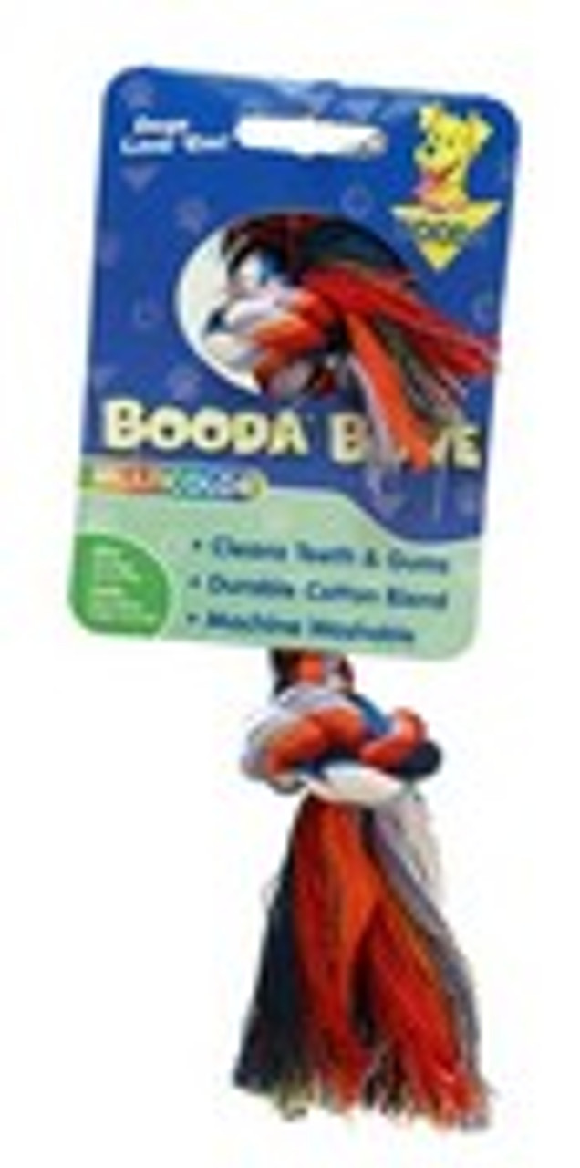 Booda 2-Knot Multi Colored Rope Bone， Extra Small