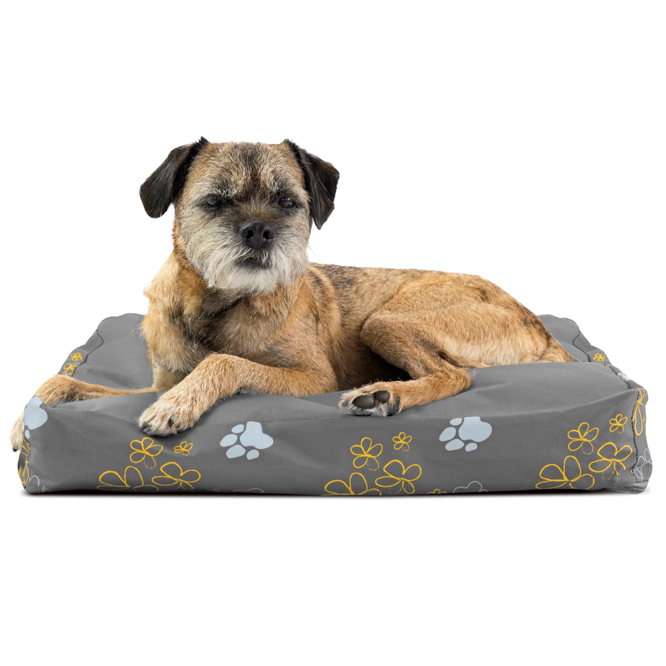 FurHaven Pet Dog Bed | Deluxe Indoor/Outdoor Garden Pillow Pet Bed for Dogs and Cats， Iron Gate， Small