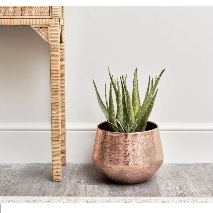 Hot Quality Handmade Gold Metal Planters for Garden Home Decorative Plant Flower Pot Luxury Floor Planter