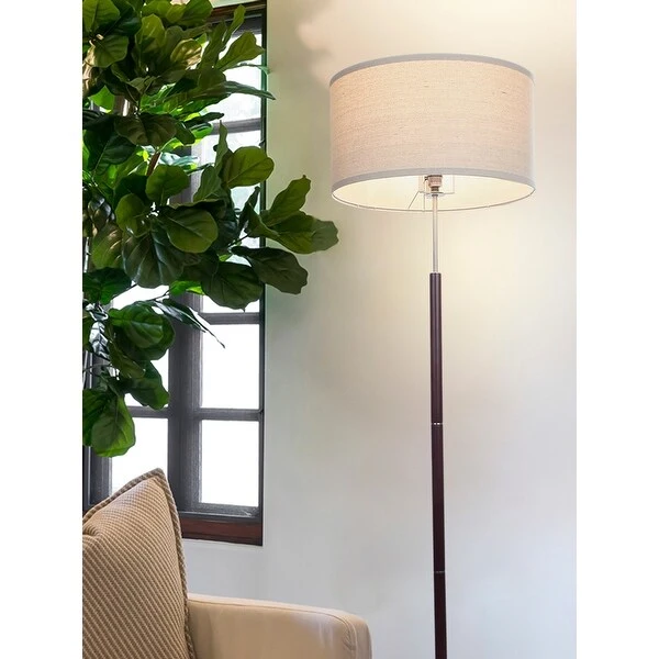 Brightech Carter LED Floor Lamp - Havana Brown.