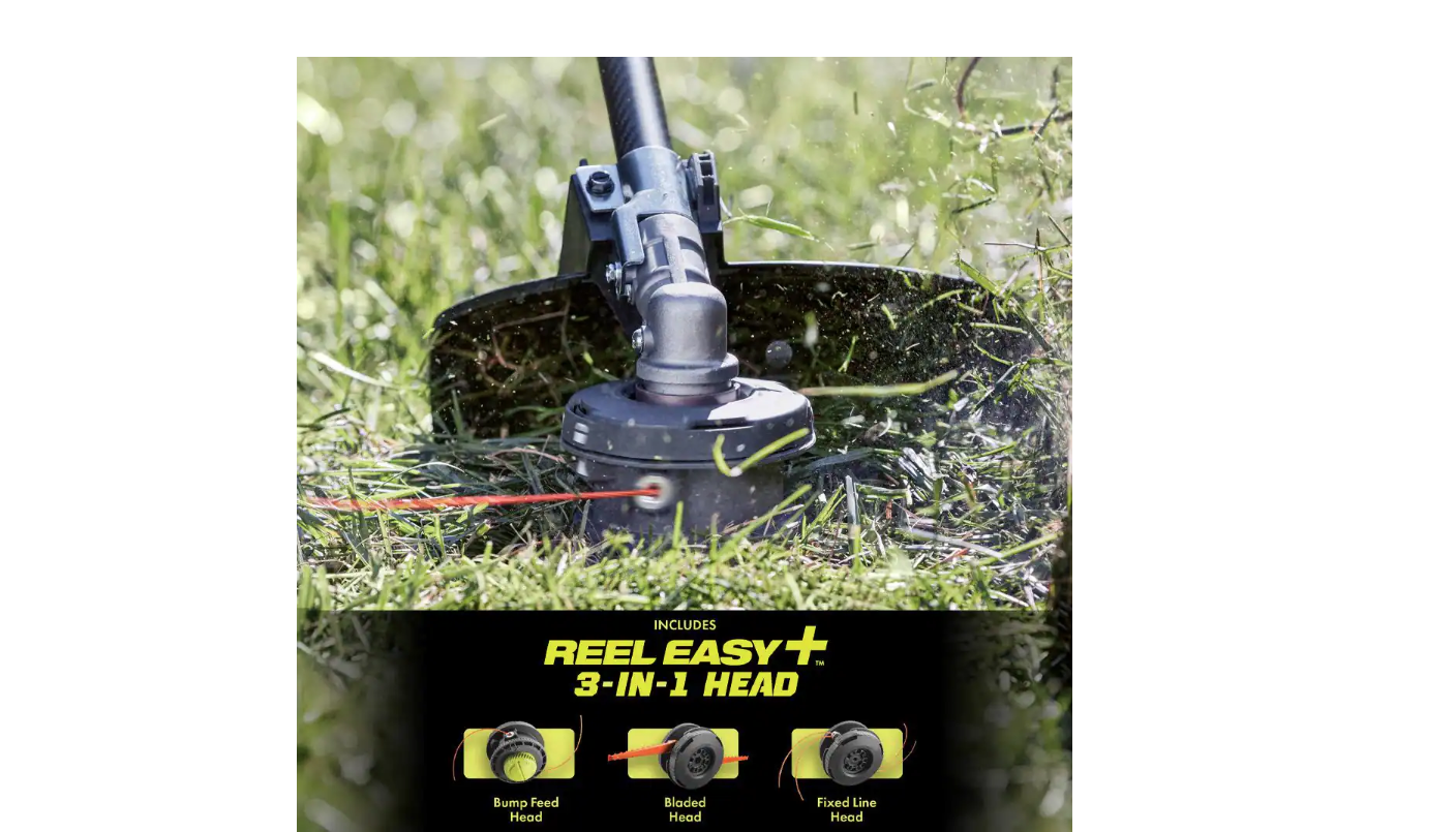 RYOBI RY40290VNM 40V HP Brushless 15 in. Cordless Carbon Fiber Shaft Attachment Capable String Trimmer with 4.0 Ah Battery and Charger