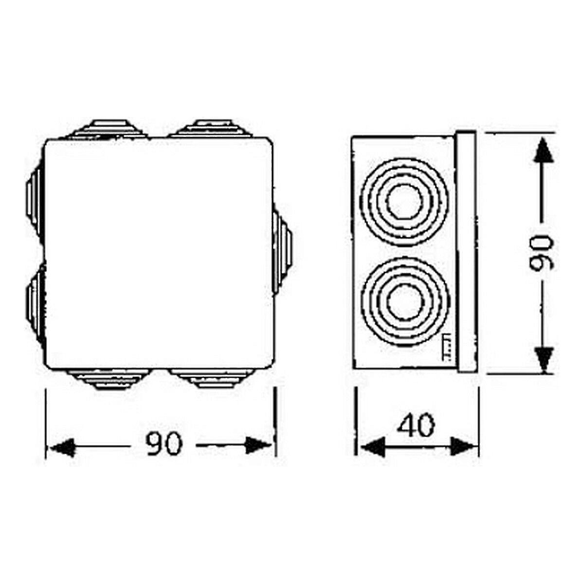 Junction box (Ackerman box) Solera 604 Watertight Squared