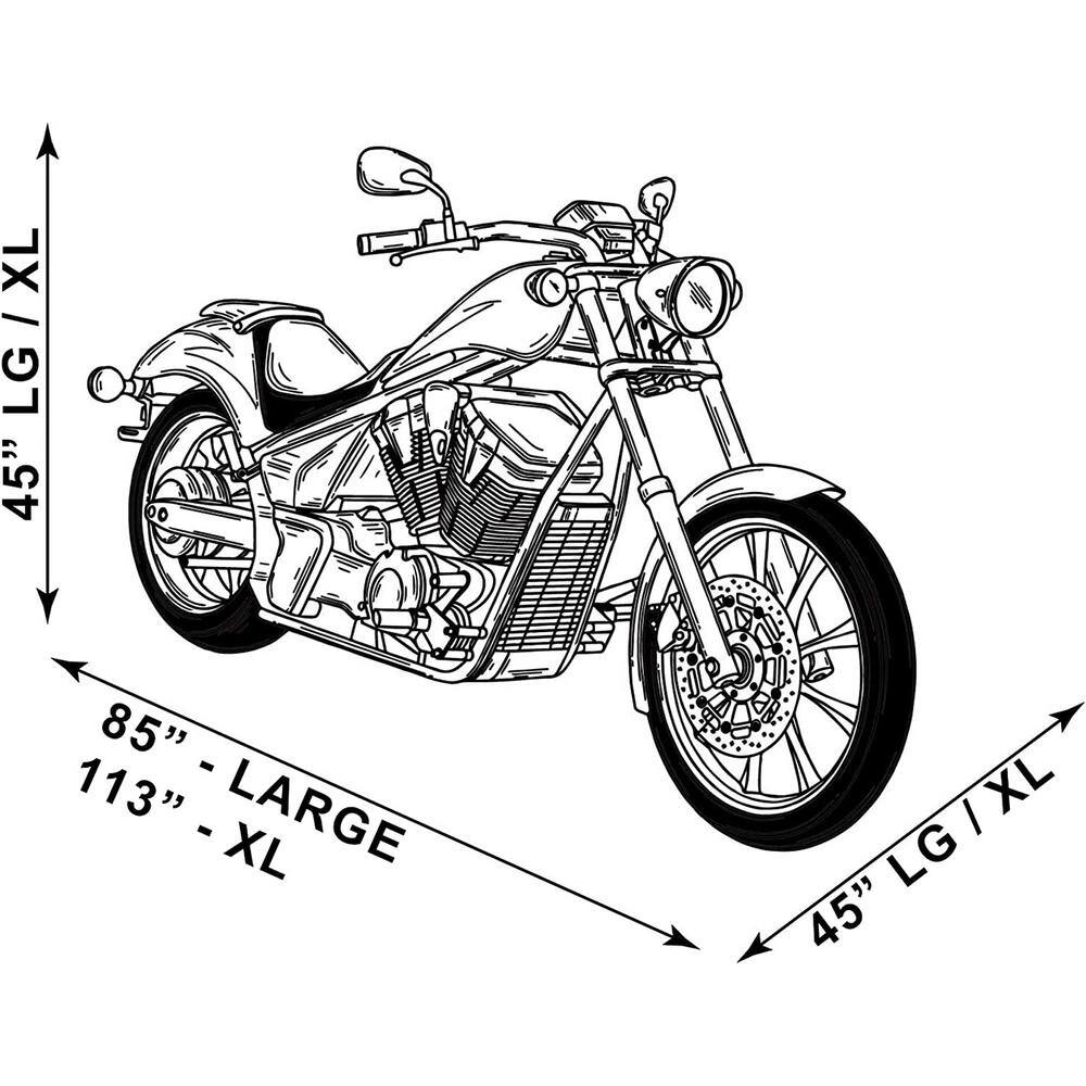 Raider GT Series 85 in. x 45 in. x 45 in. Large Motorcycle Cover 02-6612