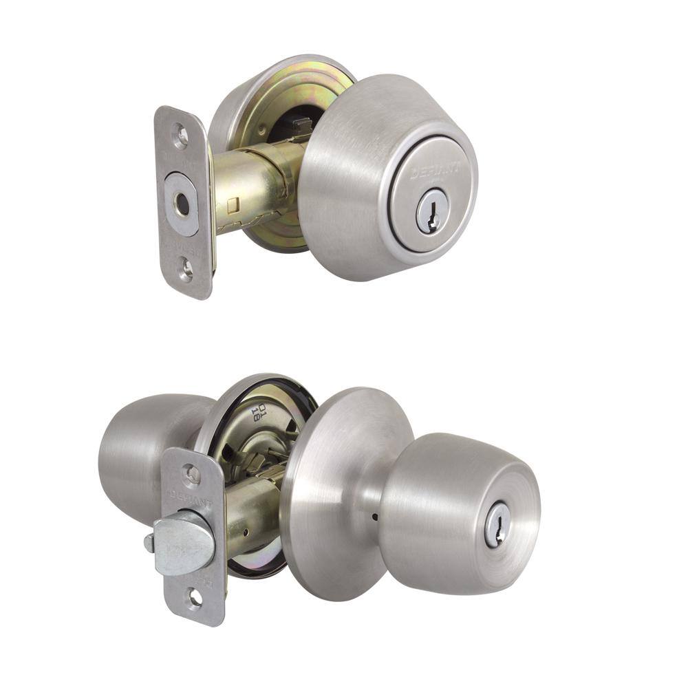 Defiant Brandywine Stainless Steel Combo Pack with Double Cylinder Deadbolt 32B86D2B