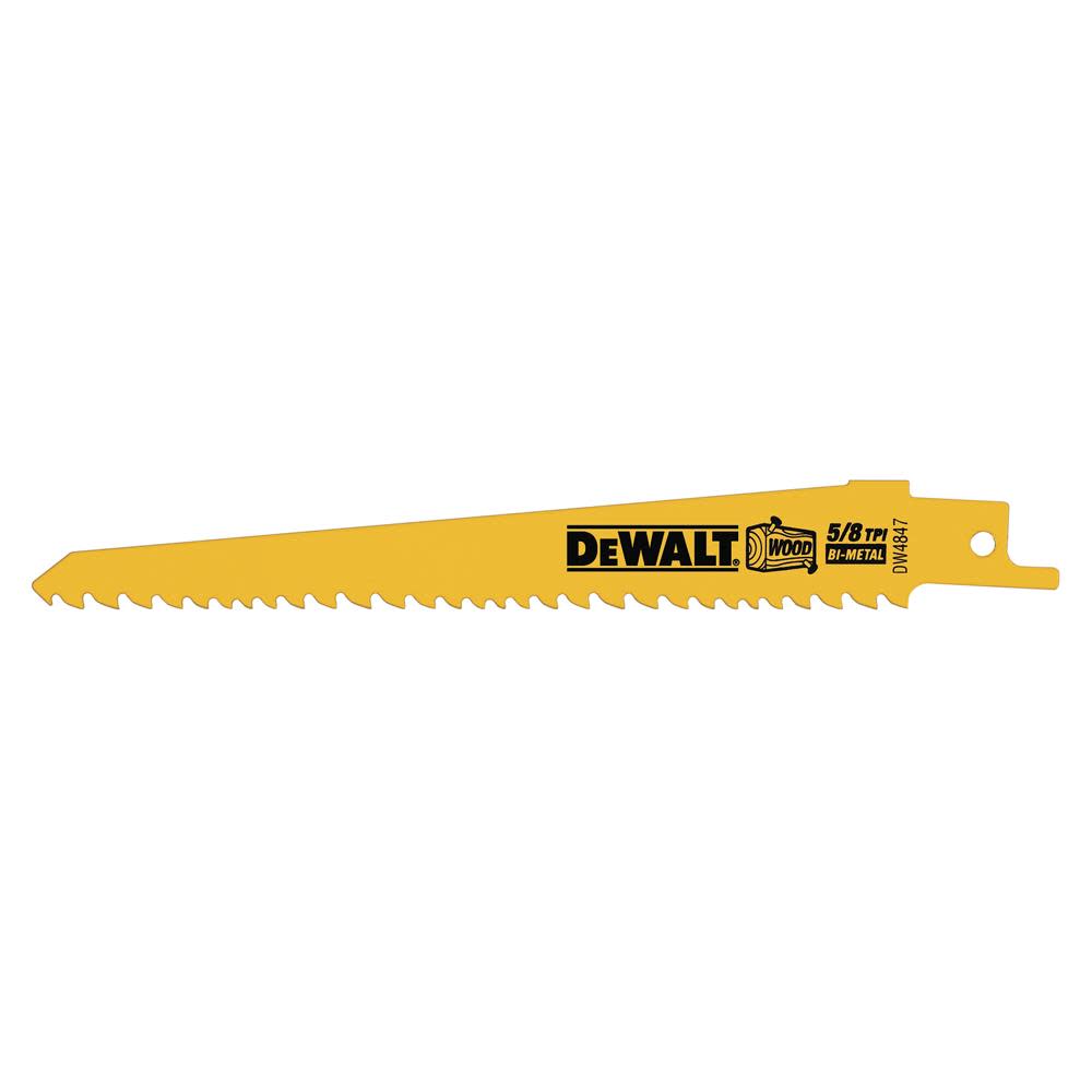 DEWALT 6 in. 5/8 TPI Taper Blades (5) DW4847 from DEWALT