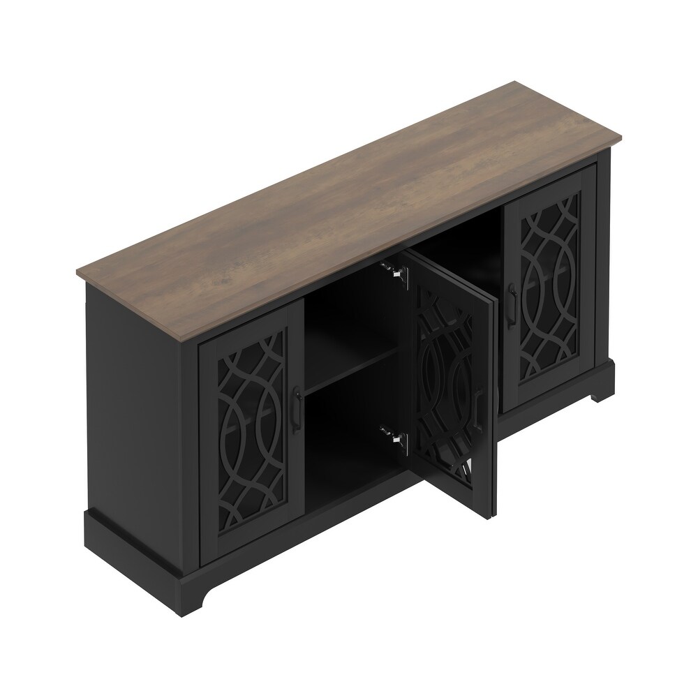 GALANO Raccon 59.1 in. Oak TV Stand for TVs up to 65 in.   59.1\