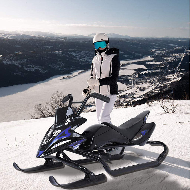 YumuQ Winter Super Cool Steering Snow Sled  Colorful Snow Bike Sled For Kids