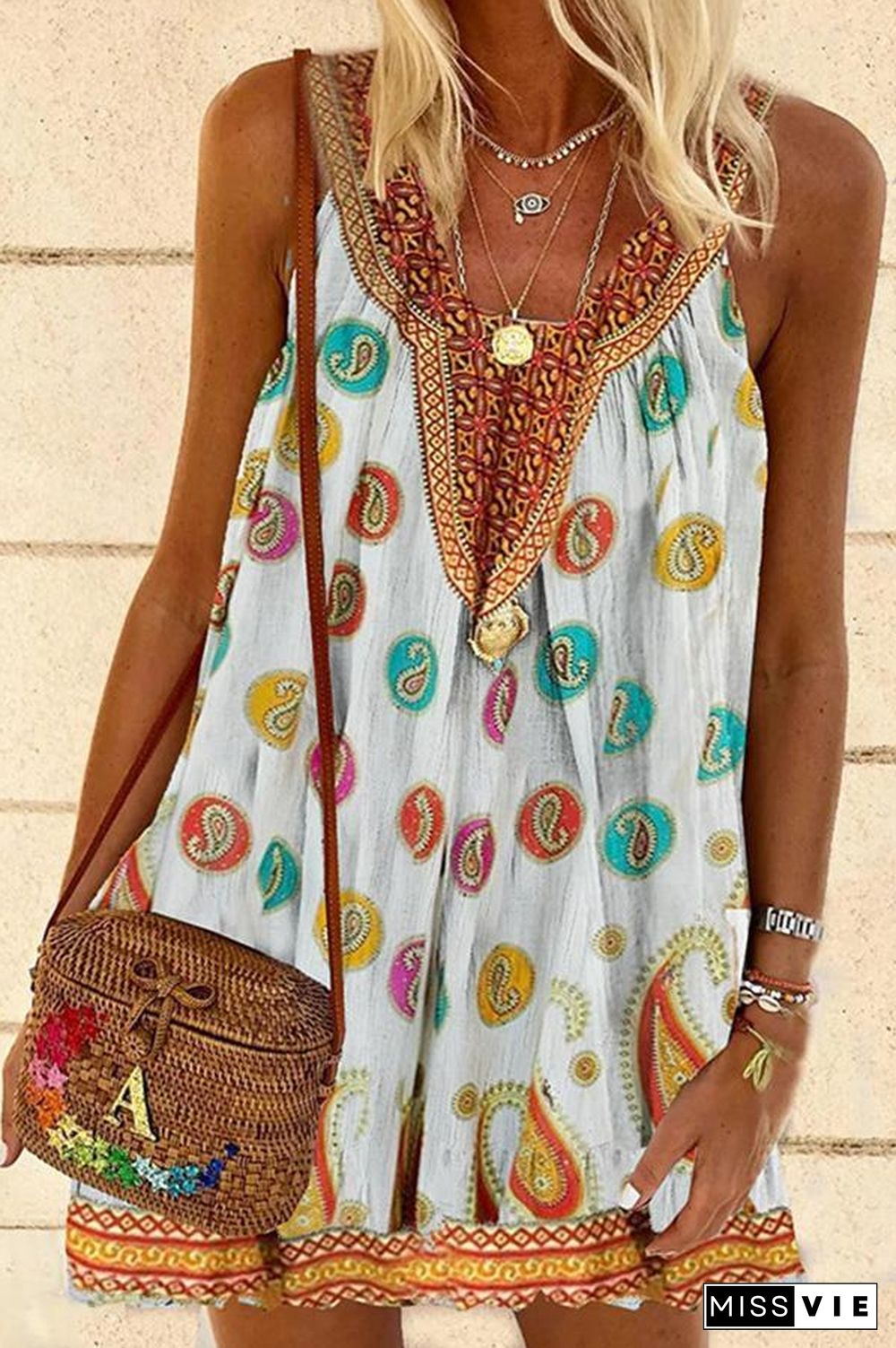 Pattern Print Sleeveless Camisole