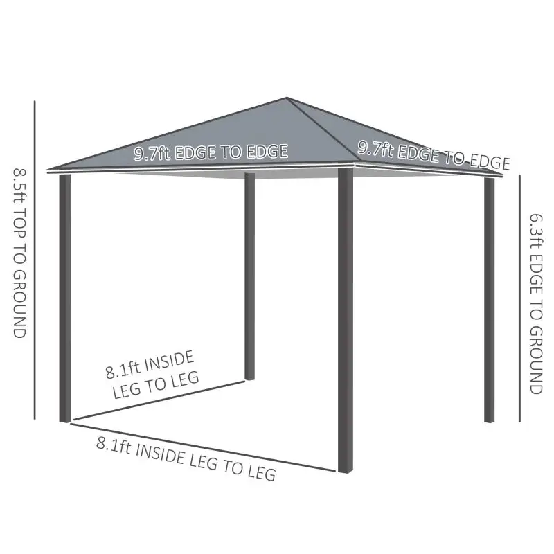 Garden Supplies Pergola Aluminium Outdoor Gazebo Outdoor Activity Use With Mosquito Net null