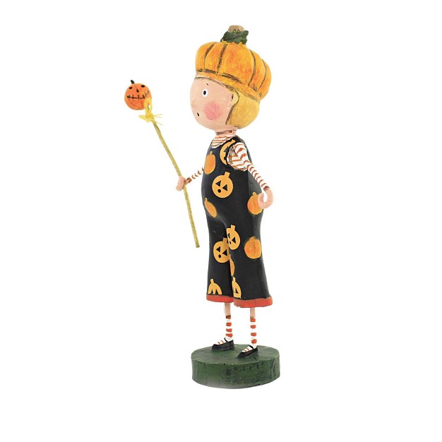 Lori Mitchell Pumpkin Patches One Figurine 7 0 Inches Halloween Figurine 14476 Polyresin Orange