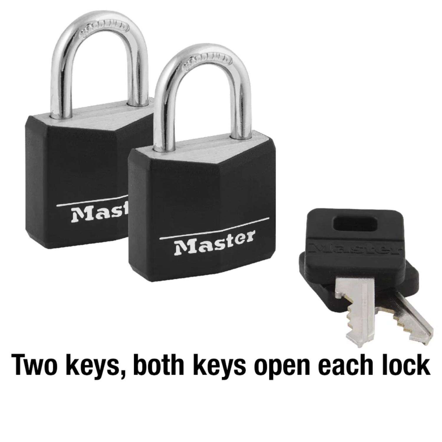 Master Lock 1 in. H X 5/16 in. W X 1-3/16 in. L Steel Double Locking Padlock Keyed Alike