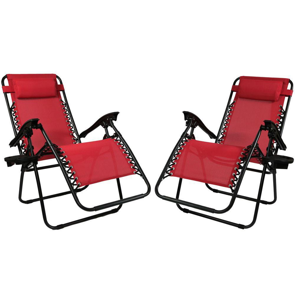 Ultimate Patio Zero Gravity Chair W/ Pillow and Cup Holder