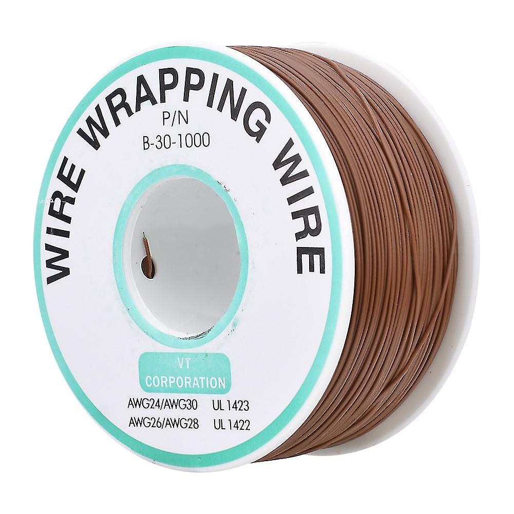 Brown OK Wire Printed Circuit Board Repairing Accessory Tin Plated Copper 30AWG Wrapping Jumper Wire 300m