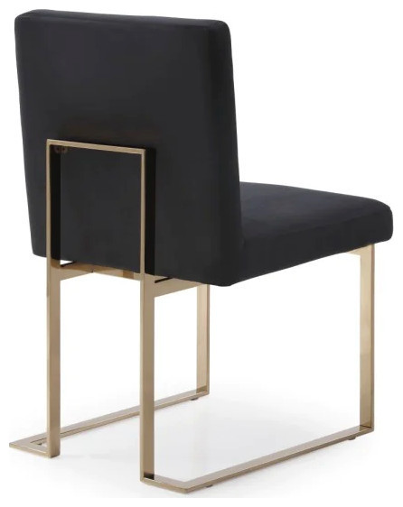 Eva Modern Black Fabric Dining Chair  Set of 2   Contemporary   Dining Chairs   by V.S.D Furniture  Houzz