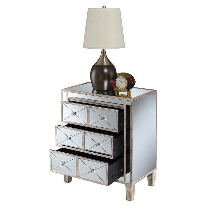 Convenience Concepts Gold Coast BettyB Mirrored End Table