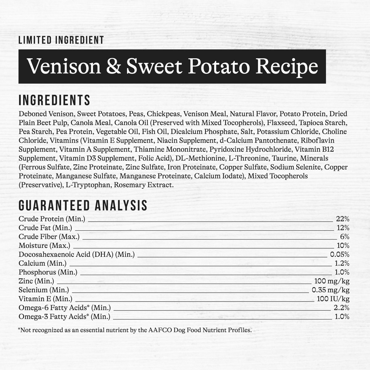 American Journey Limited Ingredient Venison and Sweet Potato Recipe Grain-Free Dry Dog Food